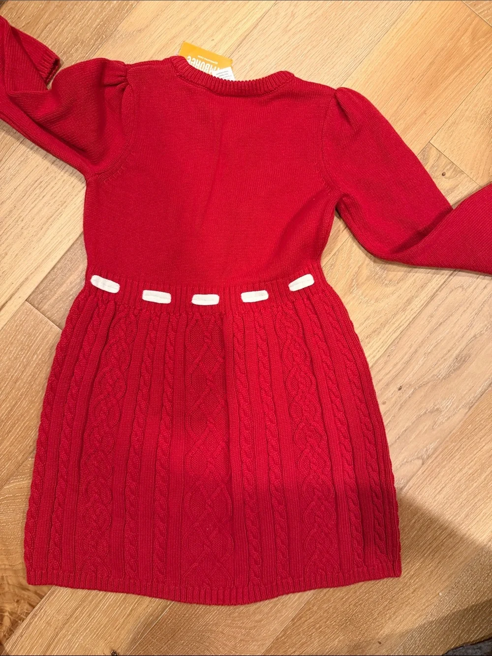 Gymboree Red Snowman Cable-Knit Holiday Dress 7 NWT
